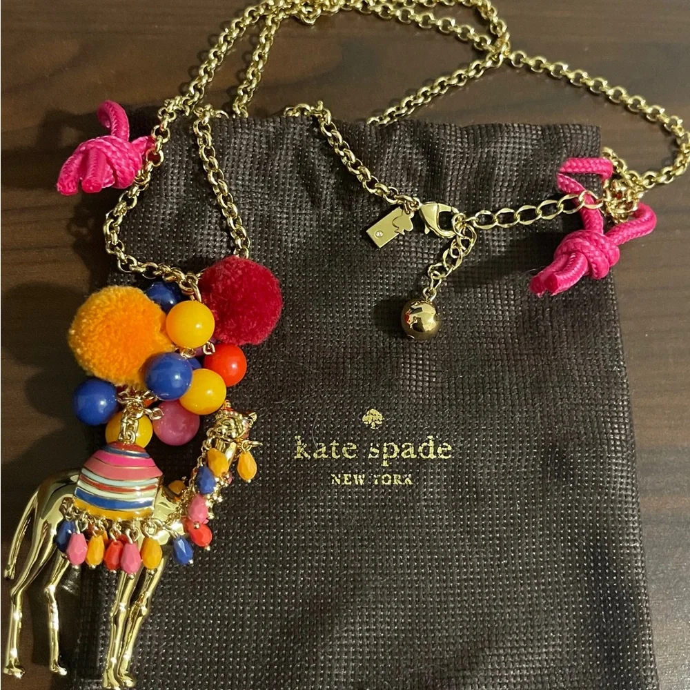 Kate Spade Spice Things Up Camel Pendant Necklace New - Picture 2 of 6